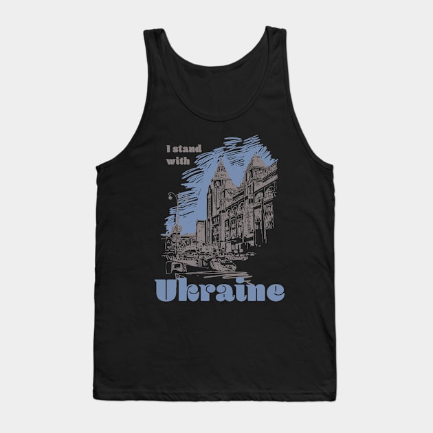 I Stand with Ukraine Tank Top by laverdeden